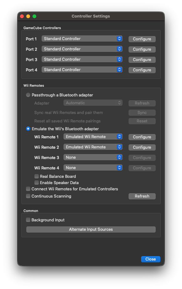Screenshot of Dolphin controller configuration